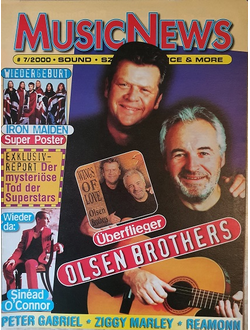 Music News Magazine July 2000 Olsen Brothers, Иностранные музыкальные журналы, Intpressshop