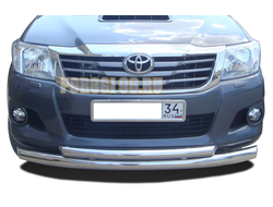 Защита переднего бампера d76/60 для Toyota Hilux 2011-2015