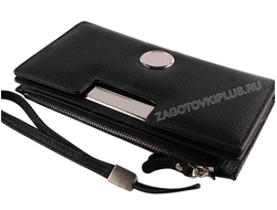 Мужской клатч из черной кожи