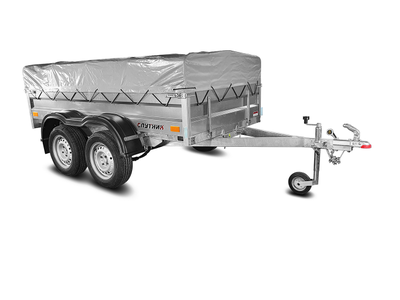 Прицеп «Спутник PRO» (2500x1300x370) двухосный, оцинкованная рама, с силовым подрамником