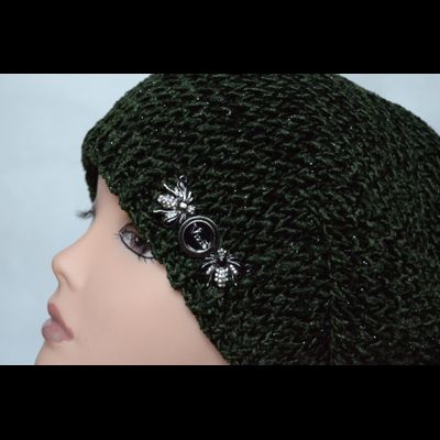 Шапка из вискозы зимняя теплая Италия Визио Vizio 6100 зеленая