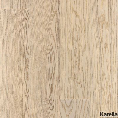 Паркетная доска Karelia Дуб Story 138 Snowfall 1-полосная матовый лак 2G с фаской толщина 14 мм 2.2 м2