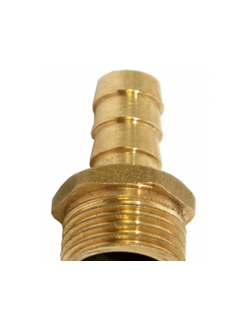 Переход латунный ерш со шланга 8 10 12 14 16 18 20 мм на резьбу 1/2" нар.р.