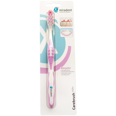 Зубная щетка средней жесткости Carebrush White, зеленая, Miradent.