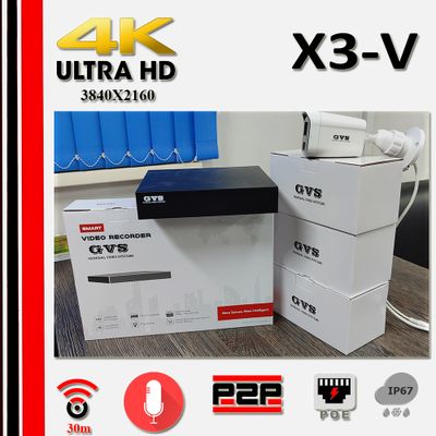 GVS комплект видеонаблюдения GVS-X3-V8m-full, 8MP, расширение 3840x2160