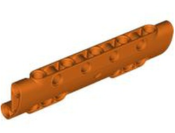 Technic, Panel Curved 11 x 3 with 10 Pin Holes through Panel Surface, Reddish Orange (11954 / 6469793)