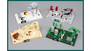 Четыре Набора–Минидиорамы LEGO известных Локаций во Вселенной «Звёздныз Вóйн».