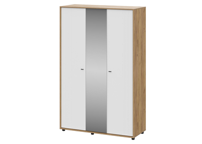 Милан Шкаф трехстворчатый Дуб Золотой/Белый Матовый