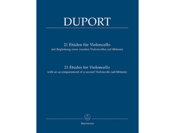 Duport, Jean Louis 21 Etüden für Violoncello (Violoncello 2 ad lib) Stimmen