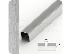П-образный разделительный профиль из нержавеющей стали AISI 304 Лука ПП 01-10 брашинг серебро