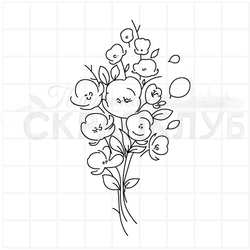 Штамп букет цветов