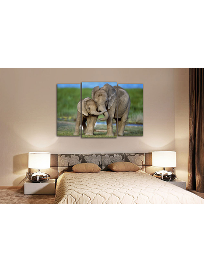 Модульная картина "Мамин слоненок"