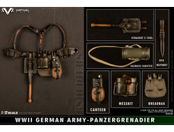 Немецкий солдат 1/12 scale POCKET ELITE SERIES WWII German Army Panzergrgrenadier VG001 VTS TOYS