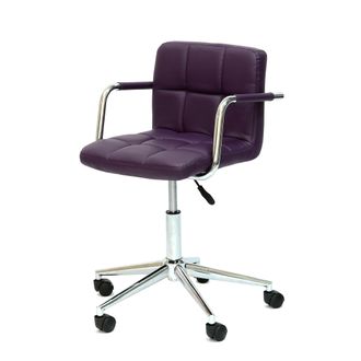Полубарный стул N-69 Kruger Arm BR фиолетовая экокожа