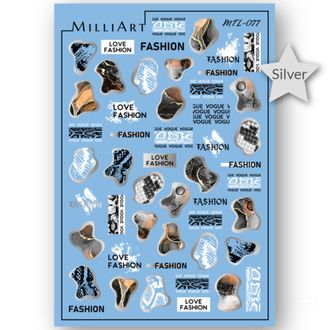 Слайдер-дизайн MilliArt Nails Металл MTL-077