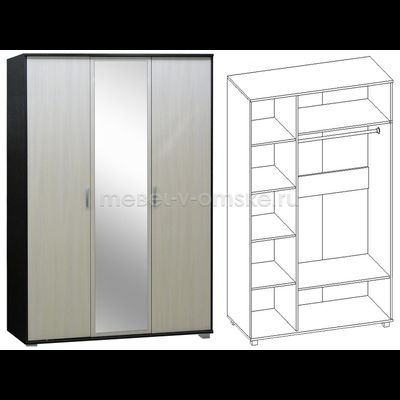 ФР483 Шкаф Джон 3х дверный. Размер: 1338*2100*600.