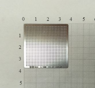 Трафарет BGA для реболлинга чипов универсальный, шаг 0.76мм., P=1.27, A=37x37