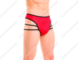 Трусы мужские из сетки с доступом на лентах сзади красный (FlirtOn)