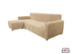 Чехол на угловой диван с левым выступом Микрофибра Капучино. ЗАЩИТА ДЛЯ МЯГКОЙ МЕБЕЛИ ОТ ЖИВОТНЫХ. ИТАЛИЯ