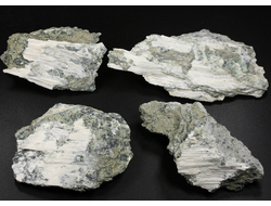 Брусит (немалит), волокнистый брусит в ассортименте, Россия, КЧР, Урупский район, м-ние. Белые осыпища (55-90 мм, 60-80 г) №29685