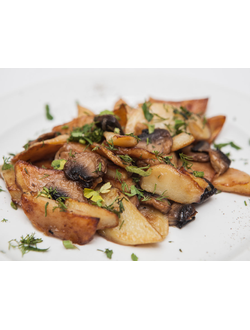 Картофель жареный с грибами