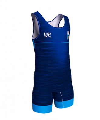 Олимпийское трико сборной Украины WR UWW UKR Tokyo Синее  фото спереди