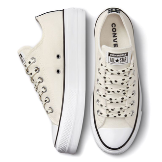 Кеды Converse All Star Lift Platform Polka Dots белые низкие на платформе