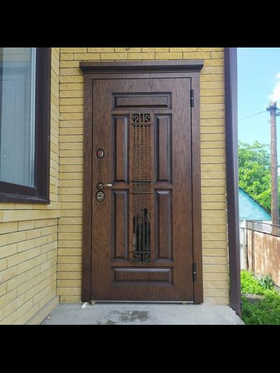 МЕТАЛЮКС (БЕЛАРУСЬ). ТИТУЛ 100 мм (ТРЕХКОНТУРНАЯ). ARTWOOD  ТЕМНЫЙ ОРЕХ/ ДУБ БЕЛОВЕЖСКИЙ.