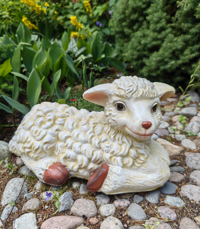 ОВЕЧКА - символ чистоты и плодородия  22*48см 1,6кг полистоун. Не боится влаги и перепадов температур Россия 1927/012289