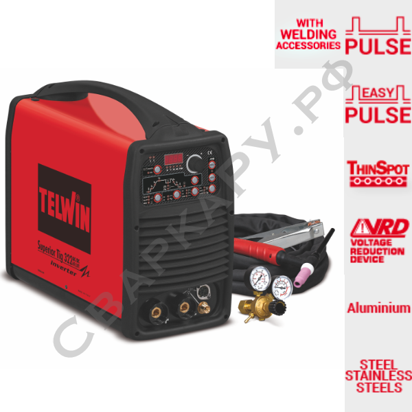 Установка для аргонодуговой сварки Telwin SUPERIOR TIG 322 AC/DC-HF/LIFT