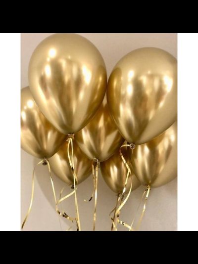 шар с гелием 12"/30 см "хром"