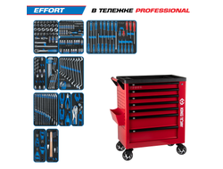Набор инструментов 235 предметов, "EFFORT", в красной тележке KING TONY 9G38-235MRVR
