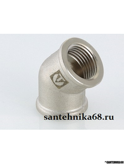 Латунный никелированный уголок под углом 45° Valtec VTr.091 1/2 3/4