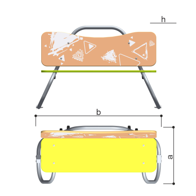Скамейка со спинкой (фанера) Romana 057.58.00