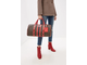 Дорожная сумка Michael Kors с надписями красно-коричневая