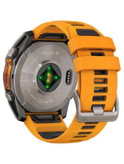 Часы Garmin Fenix 8 -51mm Sapphire Titan Spark Orange / Graphite