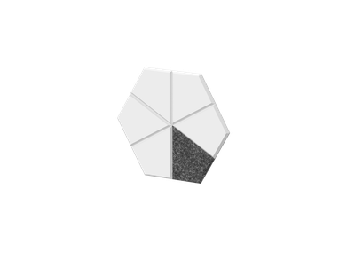 Набор акустической настенной мозаики "Лед", 6 шт.