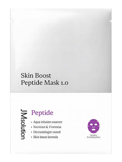 Тканевая маска-бустер с пептидами JMsolution Skin Boost Peptide Mask 1.0. 30 мл