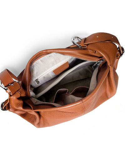 (АРТИКУЛ: 9991/8) СУМКА МЕШОК, БОЛЬШАЯ, НАТУРАЛЬНАЯ КОЖА, РЫЖАЯ,  РУЧКА ЧЕРЕЗ ПЛЕЧО