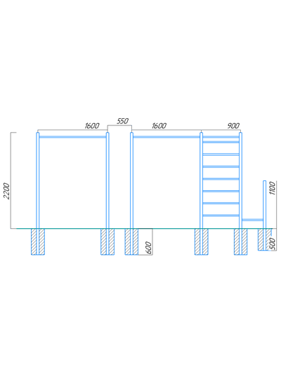 Спортивная площадка Workout W142