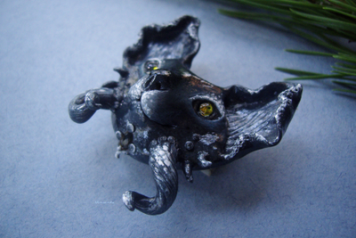 Коллекционная брошь с морским котом "Глубоководный Дэйви Кош"