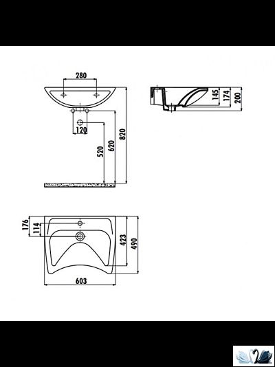 Раковина Creavit BD060-00CB00E-0000, 60 см, для людей с ограниченными возможностями