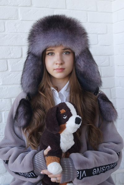 Ушанка "Полярная звезда" цвет черный + полярная ночь (копия)