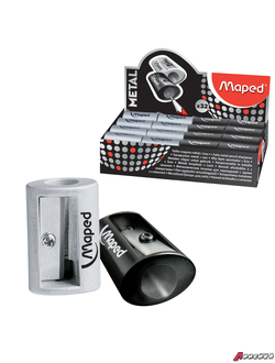 Точилка MAPED (Франция) «Satellite Metal», без контейнера, металлическая, ассорти, дисплей. 223172