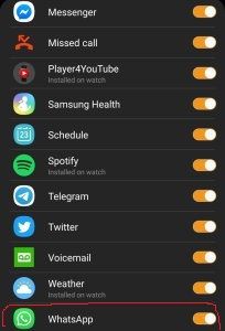 whatsapp galaxy watch 3