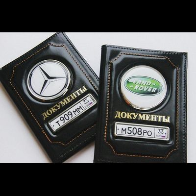 Комплект линз для кожаной обложки на документы (круг + прямоугольник)