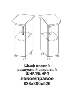 Стол радиусный ШНР 300 Крафт (Домани)