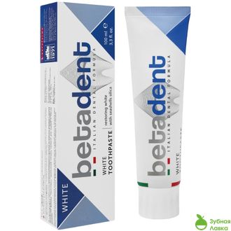 BETADENT WHITE ЗУБНАЯ ПАСТА для деликатного отбеливания (100 МЛ)
