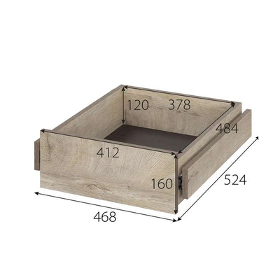 Этна ящик для шкафа 50 Дуб эндгрейн