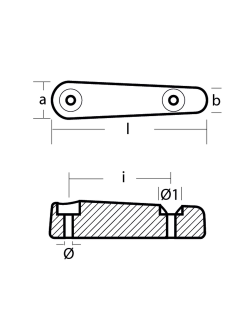 Цинковый анод Tecnoseal 02510 190x46мм овальный для двигателей Arneson